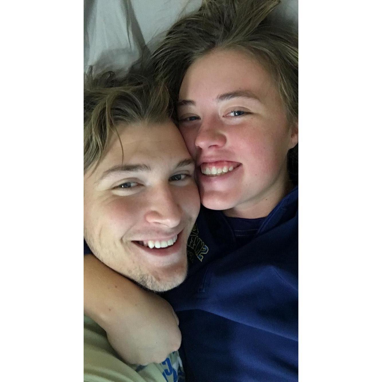 One of our first pictures together in 2018