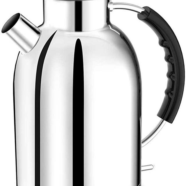 Electric Kettle, ASCOT Stainless Steel Electric Tea Kettle, 1.7QT, 1500W, BPA-Free, Cordless, Automatic Shutoff, Fast Quiet Boiling Water Heater - Polished Silver