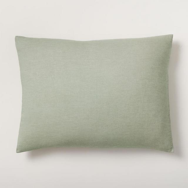 European Linen, King Sham, Celadon Melange