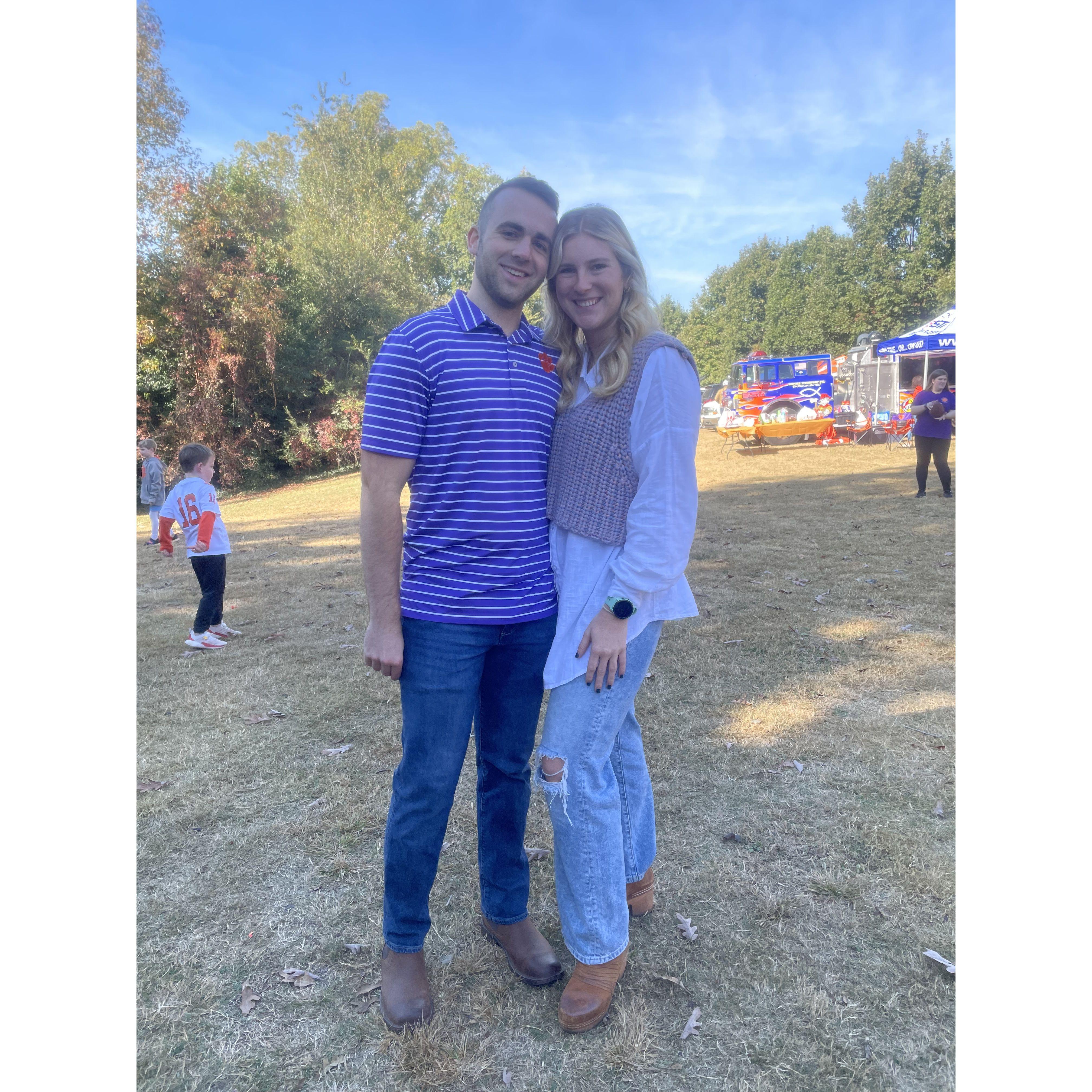Clemson Homecoming Game! Celebrating Sophie's 24th birthday and hosting our first tailgate
