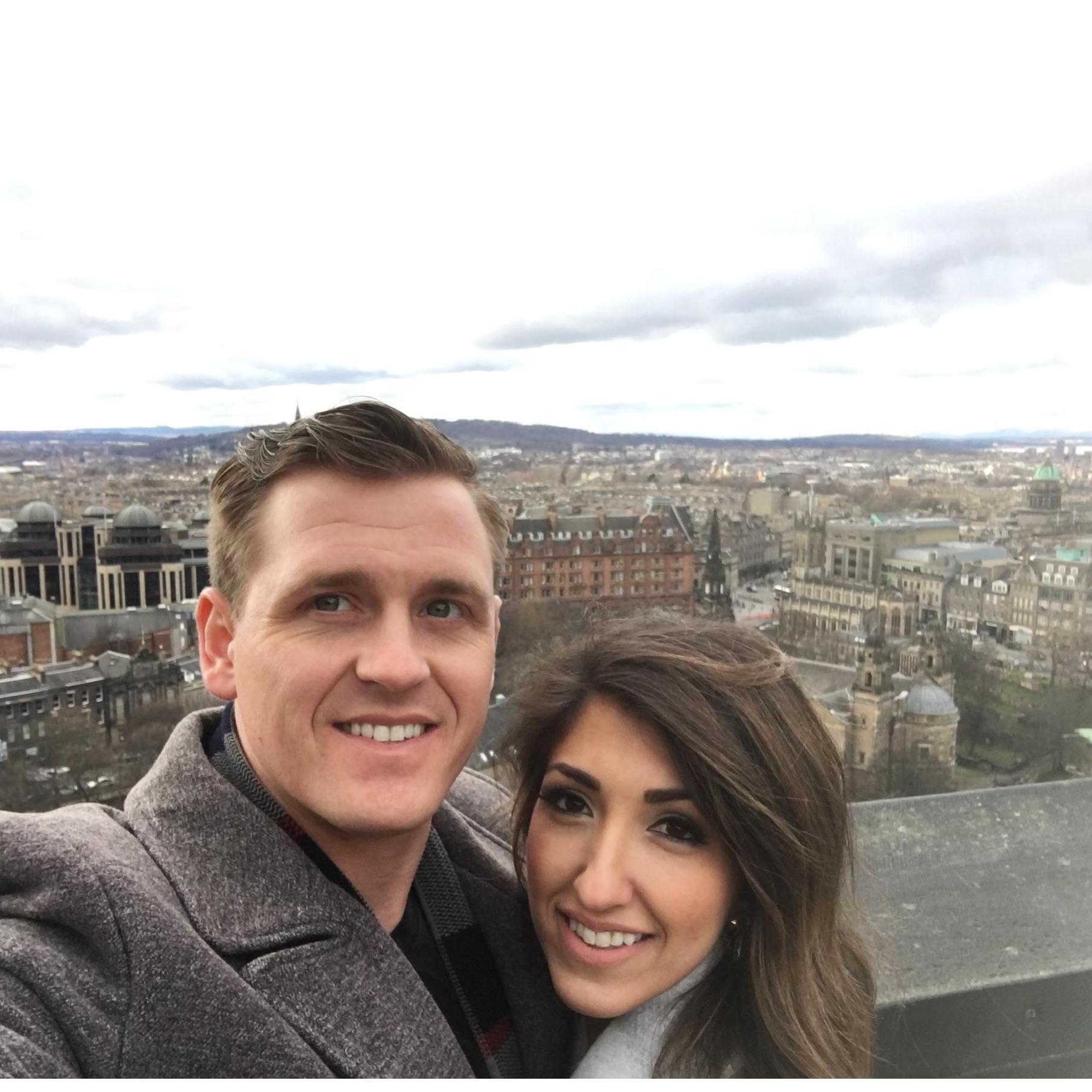 Atop the Edinburgh Castle looking over the city!