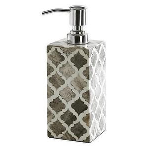 Kassatex Marrakesh Real Bone Lotion Dispenser in Grey