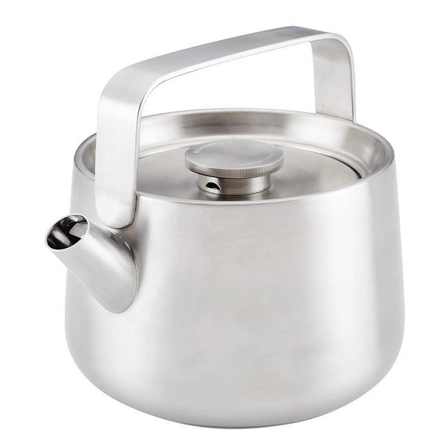 KitchenAid Teakettles Stainless Steel Whistling Teakettle, 1.9 Quart - Brushed Stainless Steel