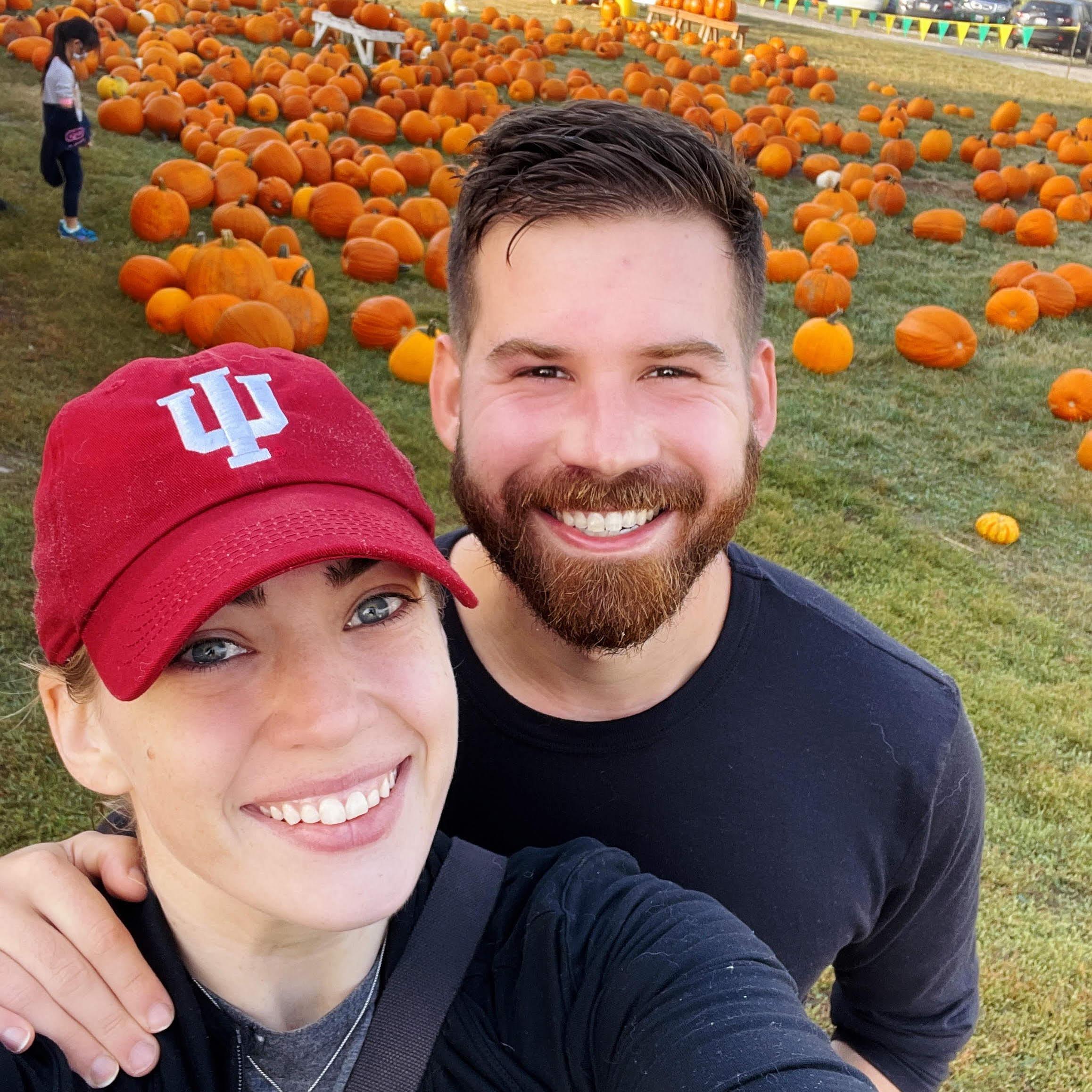 At a corn maze 5k race the day before we got engaged