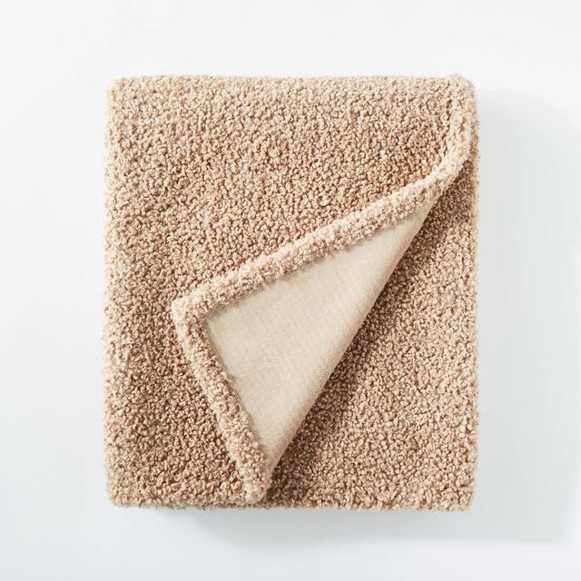 50"x60" Boucle Throw Blanket with Plush Reverse Beige - Threshold™ designed with Studio McGee