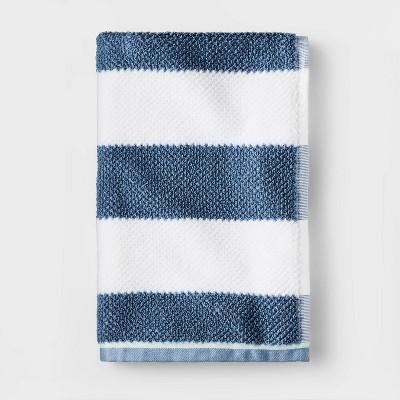 Striped Towel Navy with SILVADUR™ Antimicrobial Technology - Pillowfort™