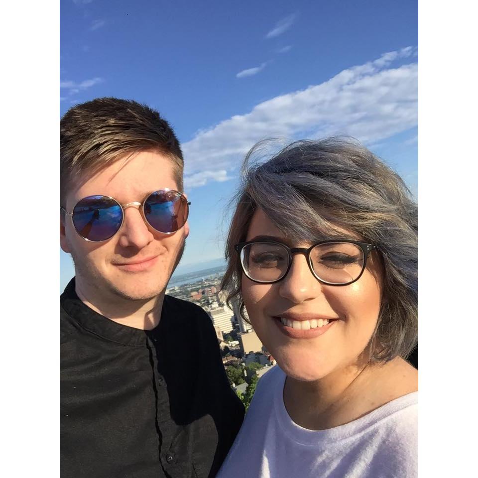 Enjoying the view at Mount Royal Park in Montreal.