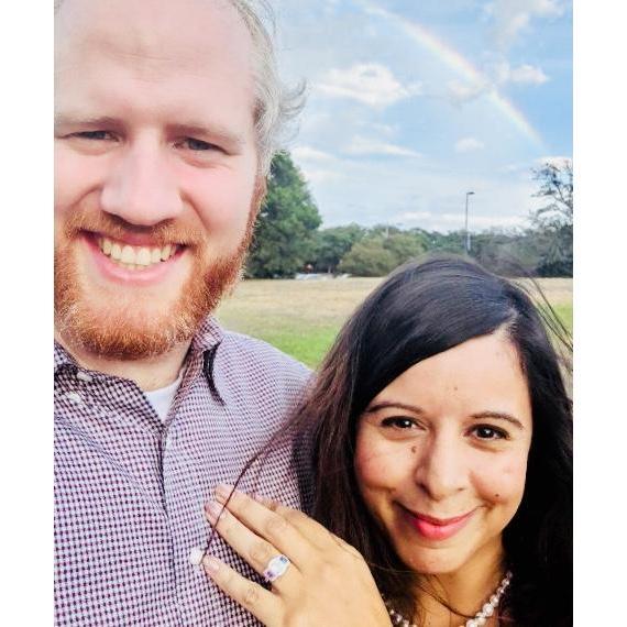 At the proposal there was a rainbow & it wasn’t even raining! This was sweet to us, since the ring was custom made to share how the rainbow relates to the New Jerusalem, Christ’s Bride, in the Bible.