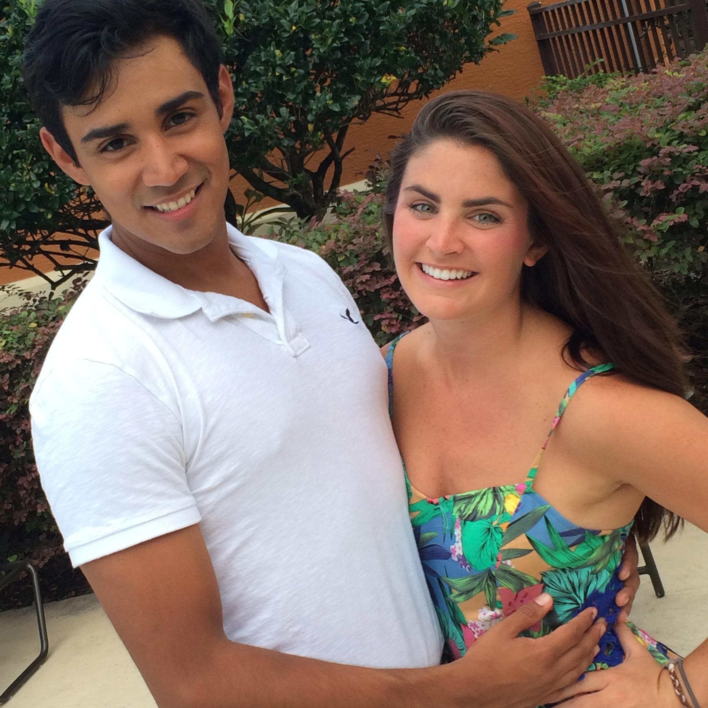 One of our first pictures together at a friends house in Orlando.