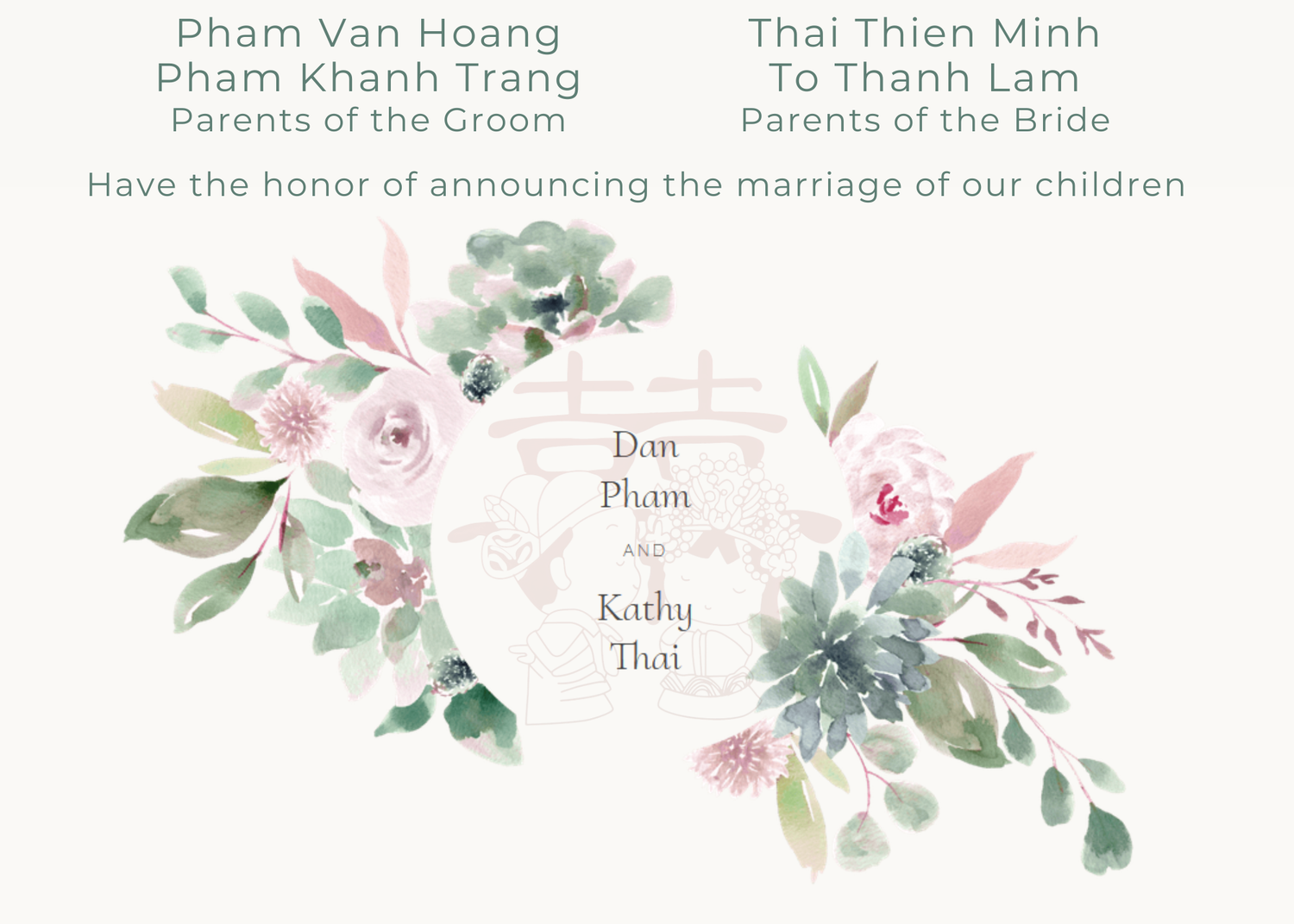 The Wedding Website of Dan Pham and Kathy Thai
