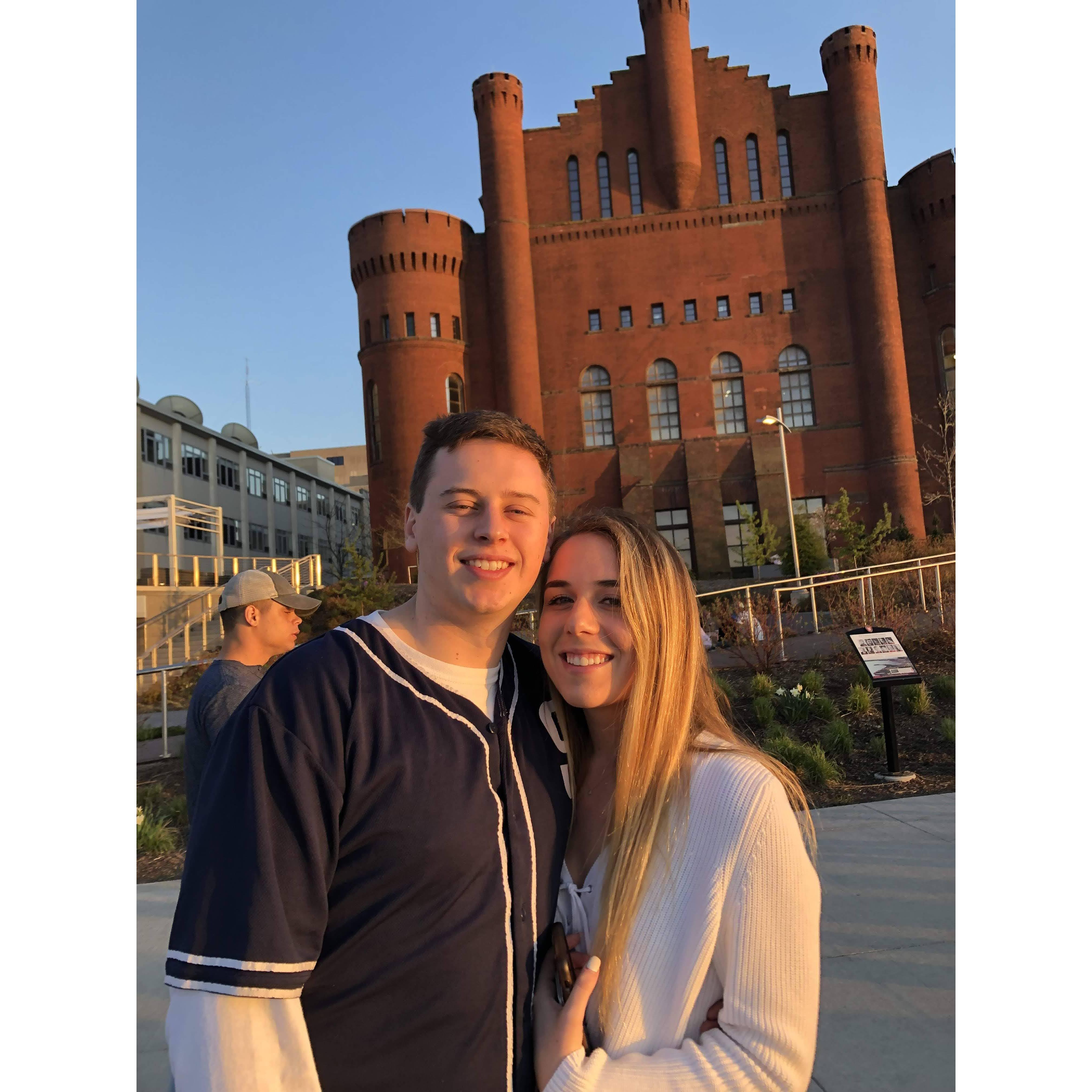 Amelia and AJ at the terrace in Madison.
