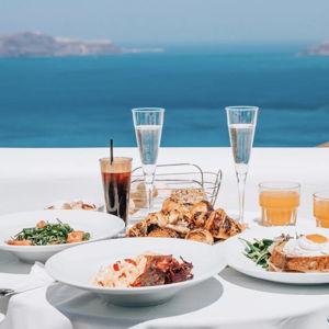 Dinner in Santorini