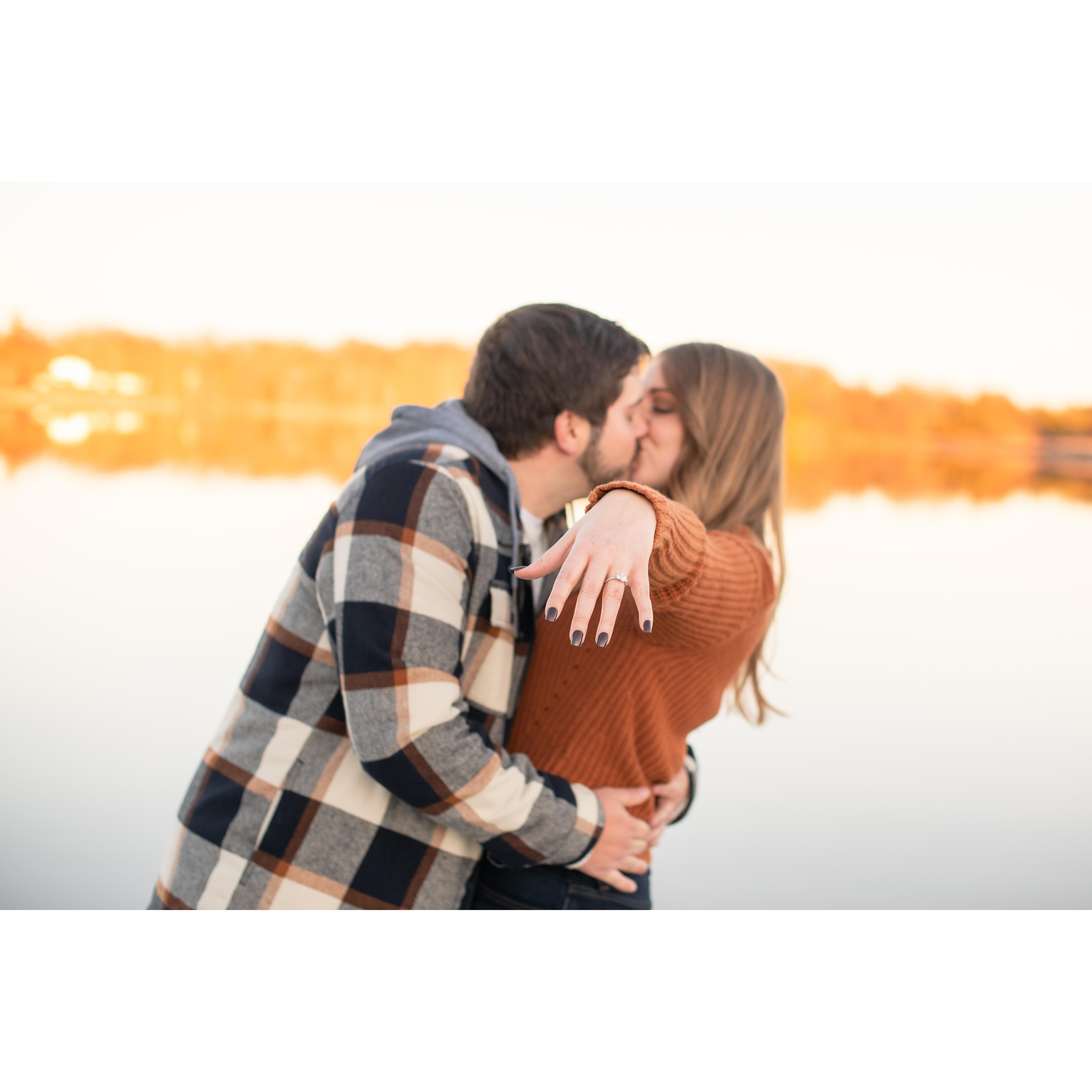 We love the water so much, so it was incredibly special to have engagement photos by a lake in Columbia, MO!