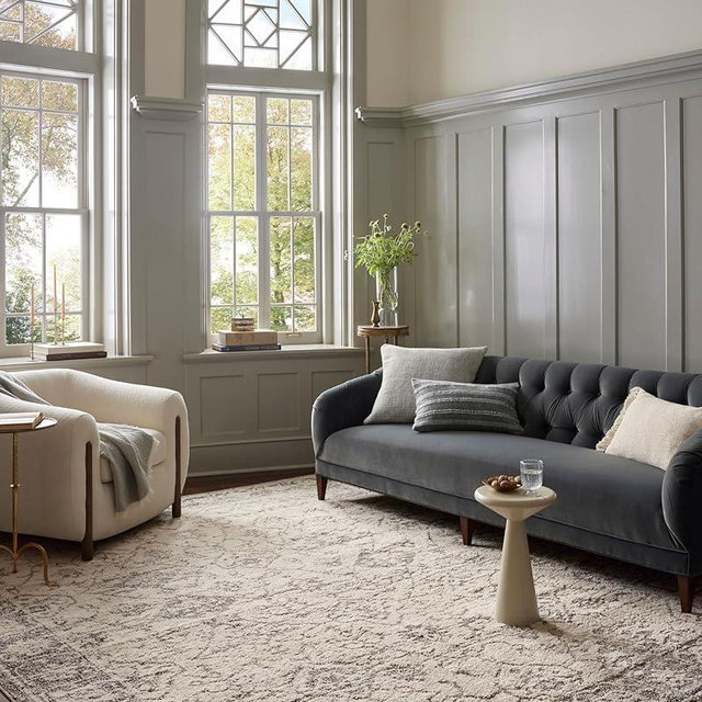 Loloi Magnolia Home by Joanna Gaines Gigi Collection GIG-02 Ivory/Stone 9'-2" x 13' Area Rug