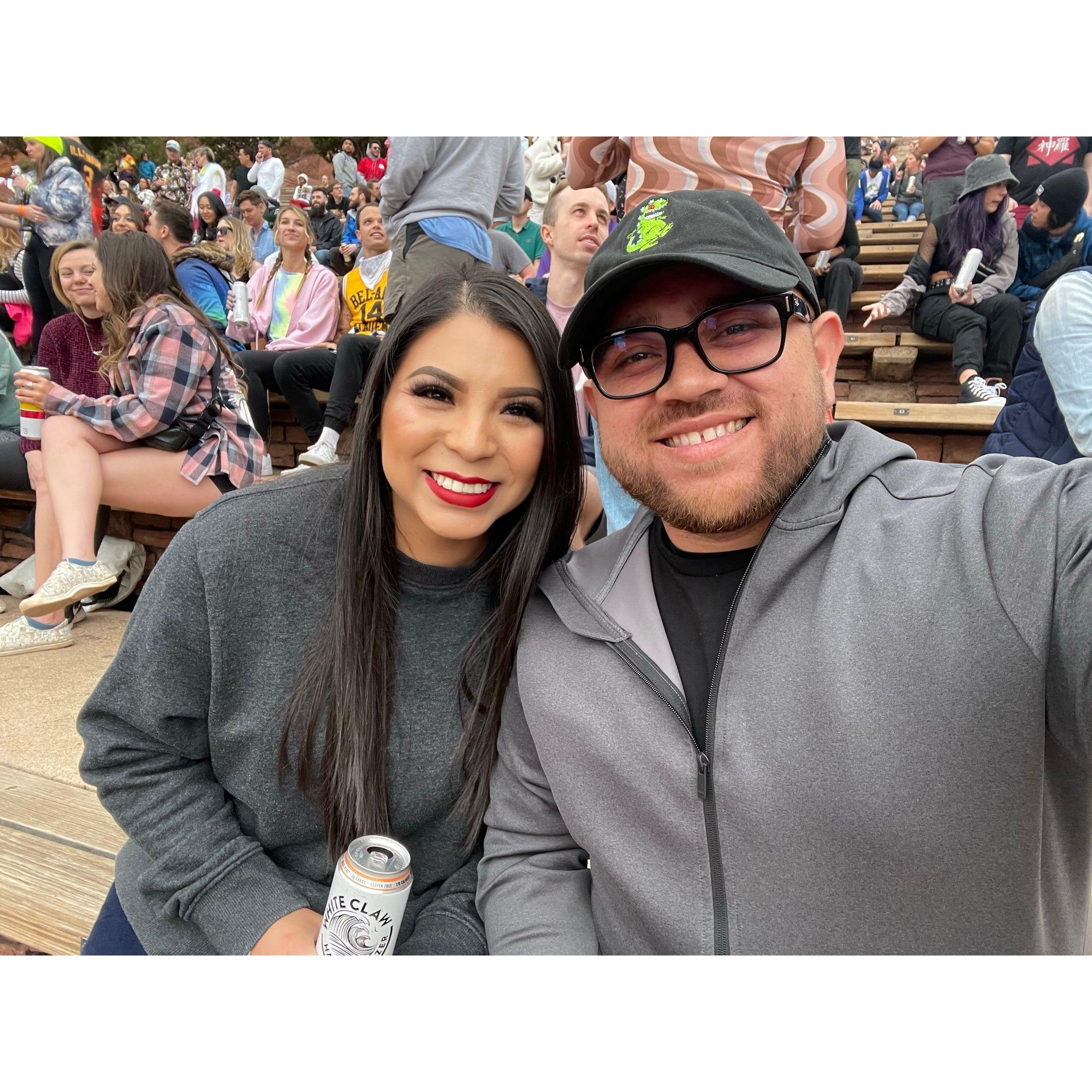 Waiting for the show to start. Red Rocks, CO