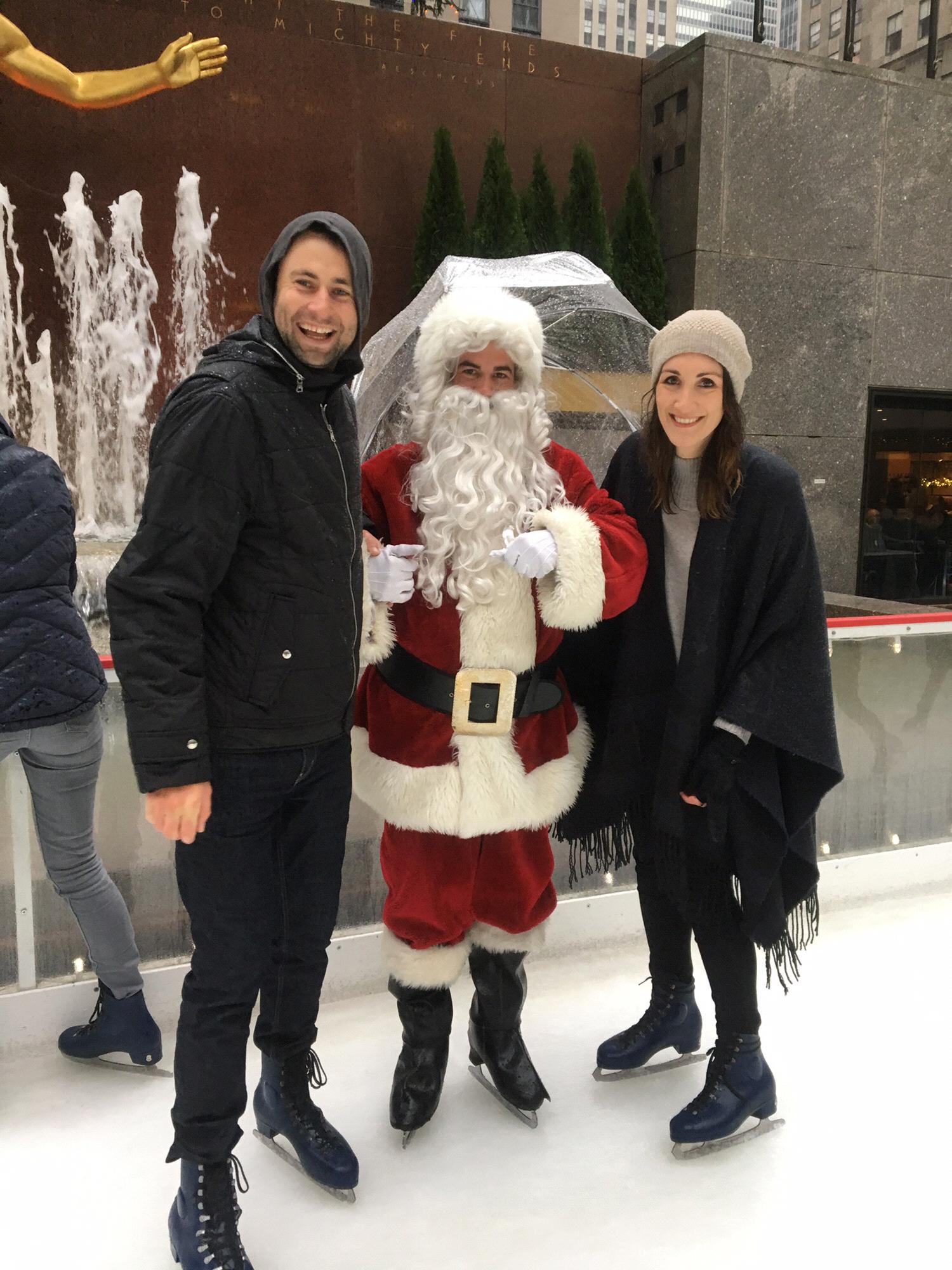 Ice skating at Rockefeller Plaza, which - yes - we trained for