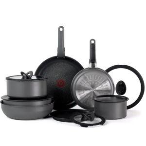 Ingenio Expertise 14 Piece Nonstick Cookware Set, Smoke Grey
