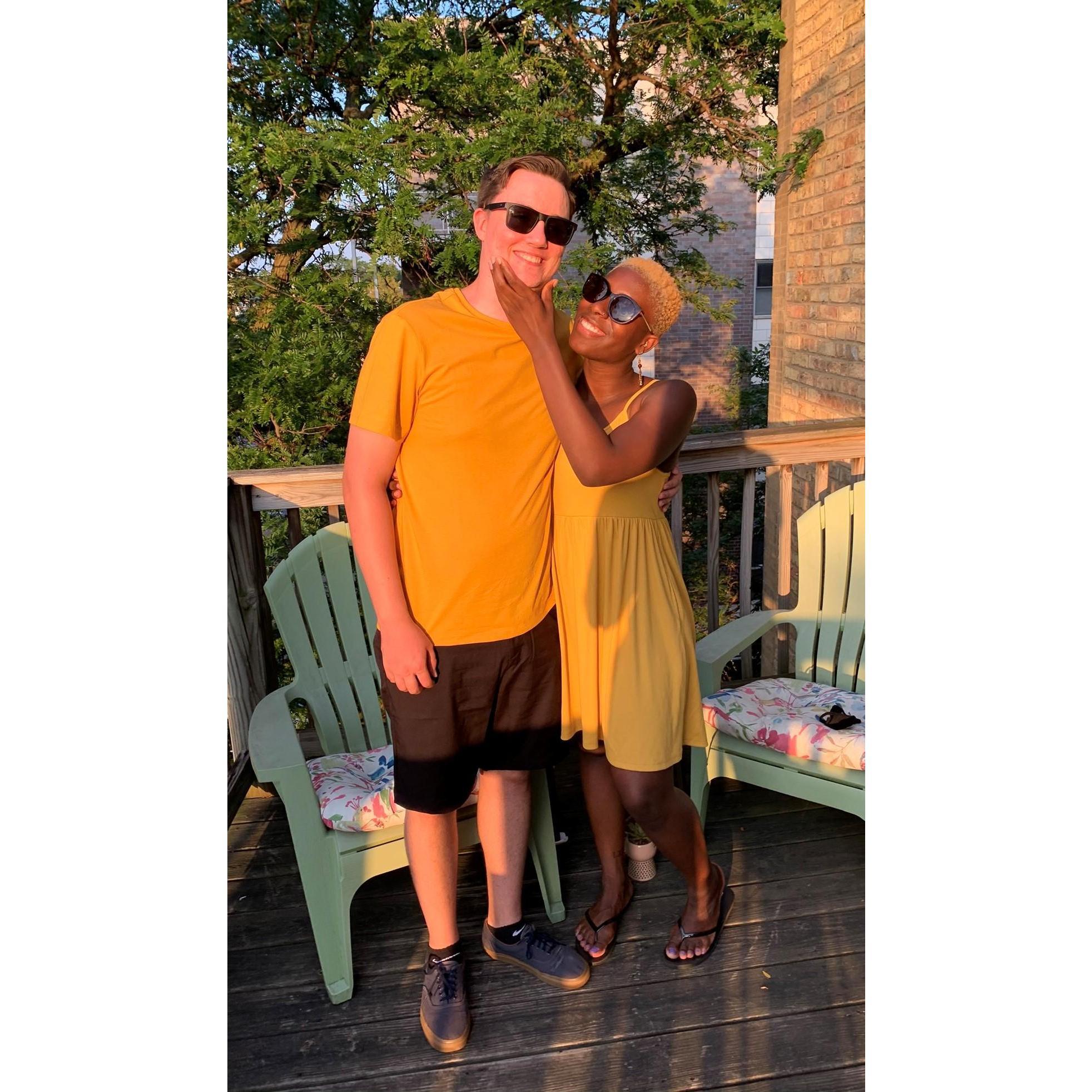 The day we celebrated Ashley's 23rd birthday, seriously talked about spending the rest of our lives together, and most importantly, decided to wear matching outfits.