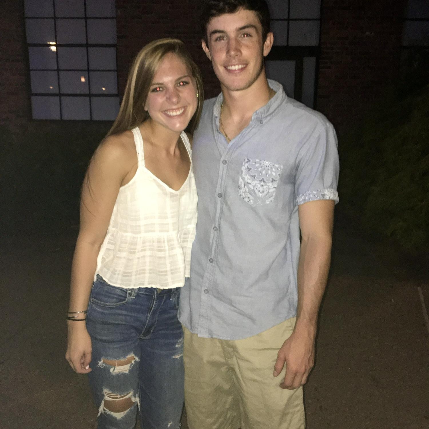 Our first picture together..outside of toads, of course!