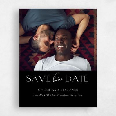 Black Wedding Save the Date - Piccola Photo