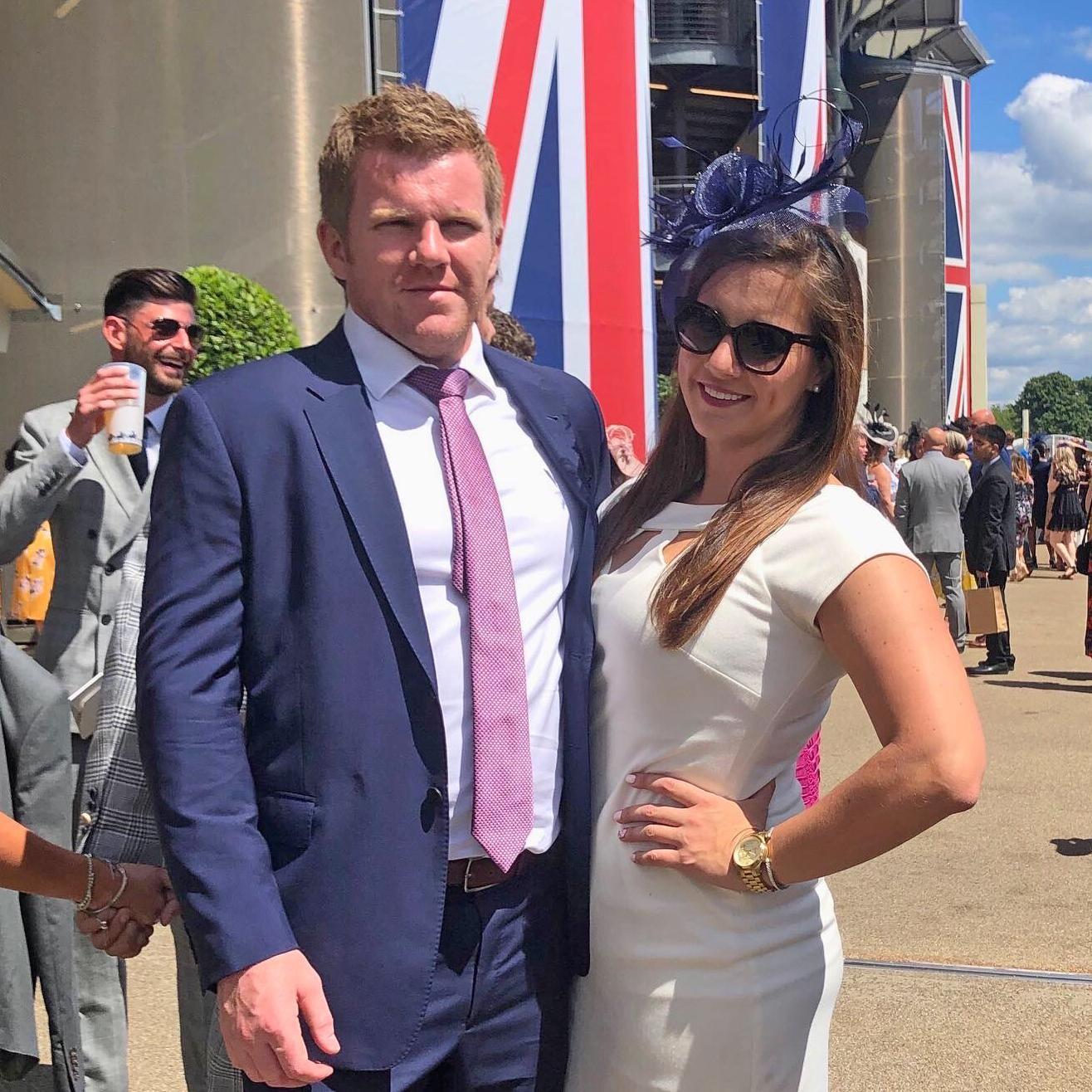 At Royal Ascot right after we waved to the Queen