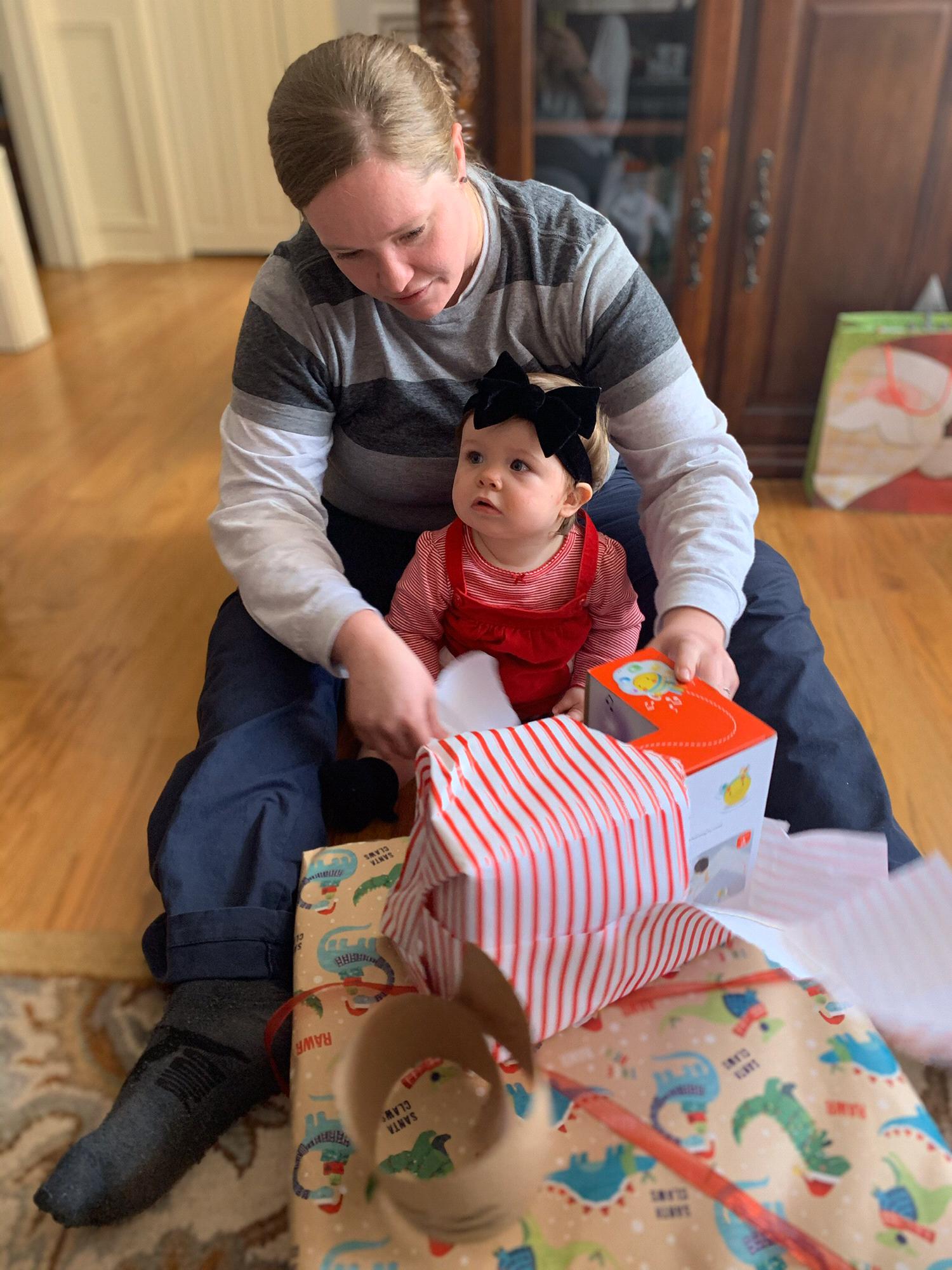 Opening presents with Emme🎄