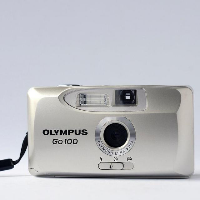 Vintage 35mm film camera Olympus GO 100, compact point and shoot 35mm film camera