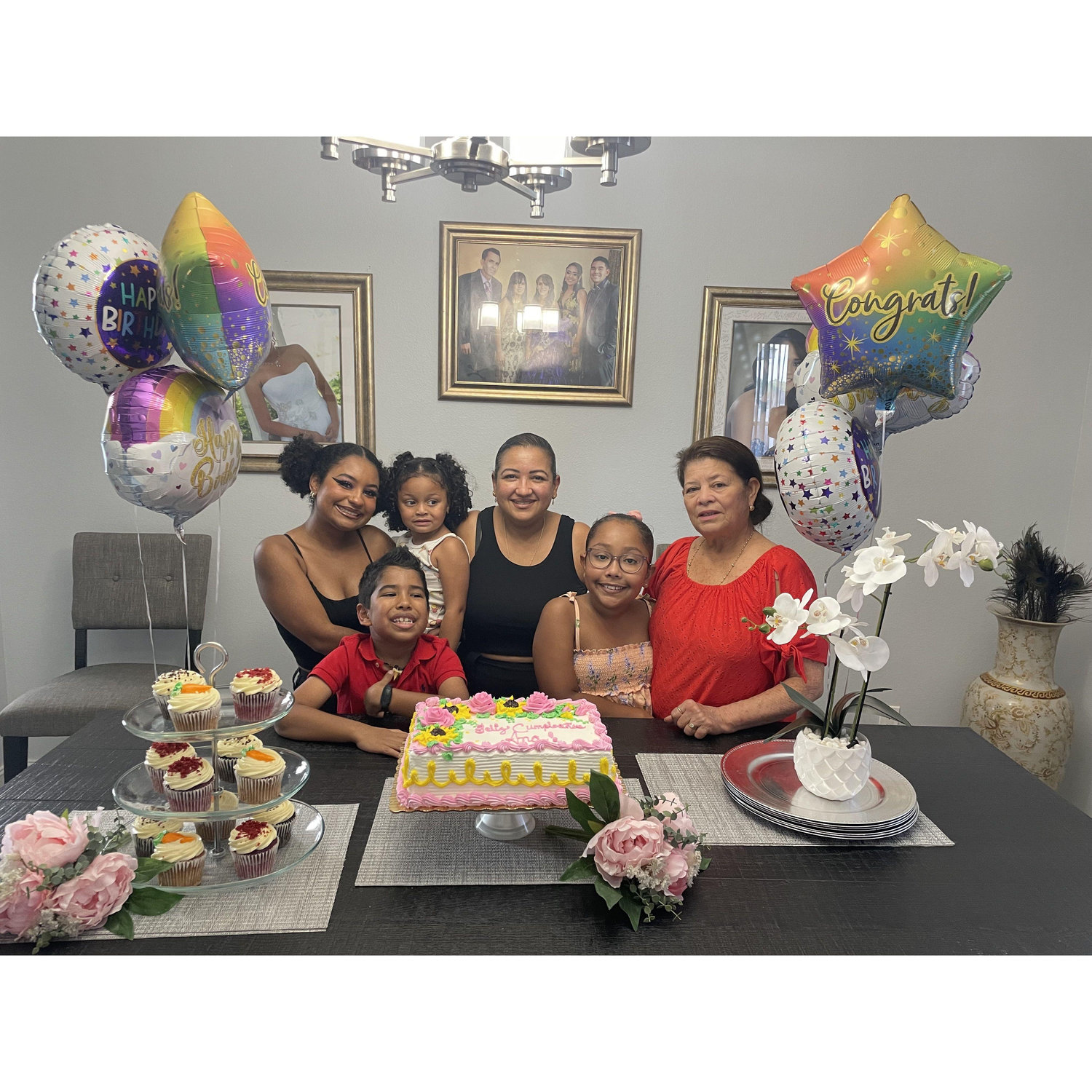 Celebrando el cumpleaños en familia