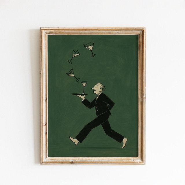 Cocktail Juggler – Vintage Bartender Wall Art Print