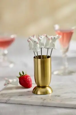 Bunny Cocktail Picks, Set of 6