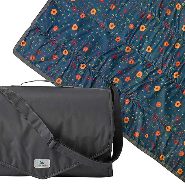 Little Unicorn – Midnight Poppy Outdoor Blanket | 100% Polyester | Water Resistant Simple Clean | Wipeable Material | Easy to Carry | Babies and Toddlers | Machine Washable | 5’ x 7’