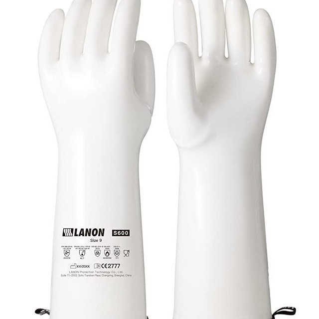LANON Liquid Silicone Heat Resistant Oven Gloves, Food Grade, CoralAir Liner, 15 Inches Long, Waterproof, Large