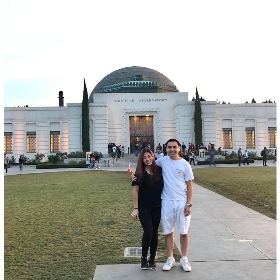 Griffith Park Observatory. December 2017. This visit was the first time Brandon brought Jiabao home to meet his parents.  Jiabao also goes by the name "Jessie".