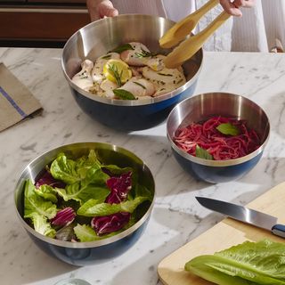 Premium 6-Piece Mixing Bowl Set with Glass Lid