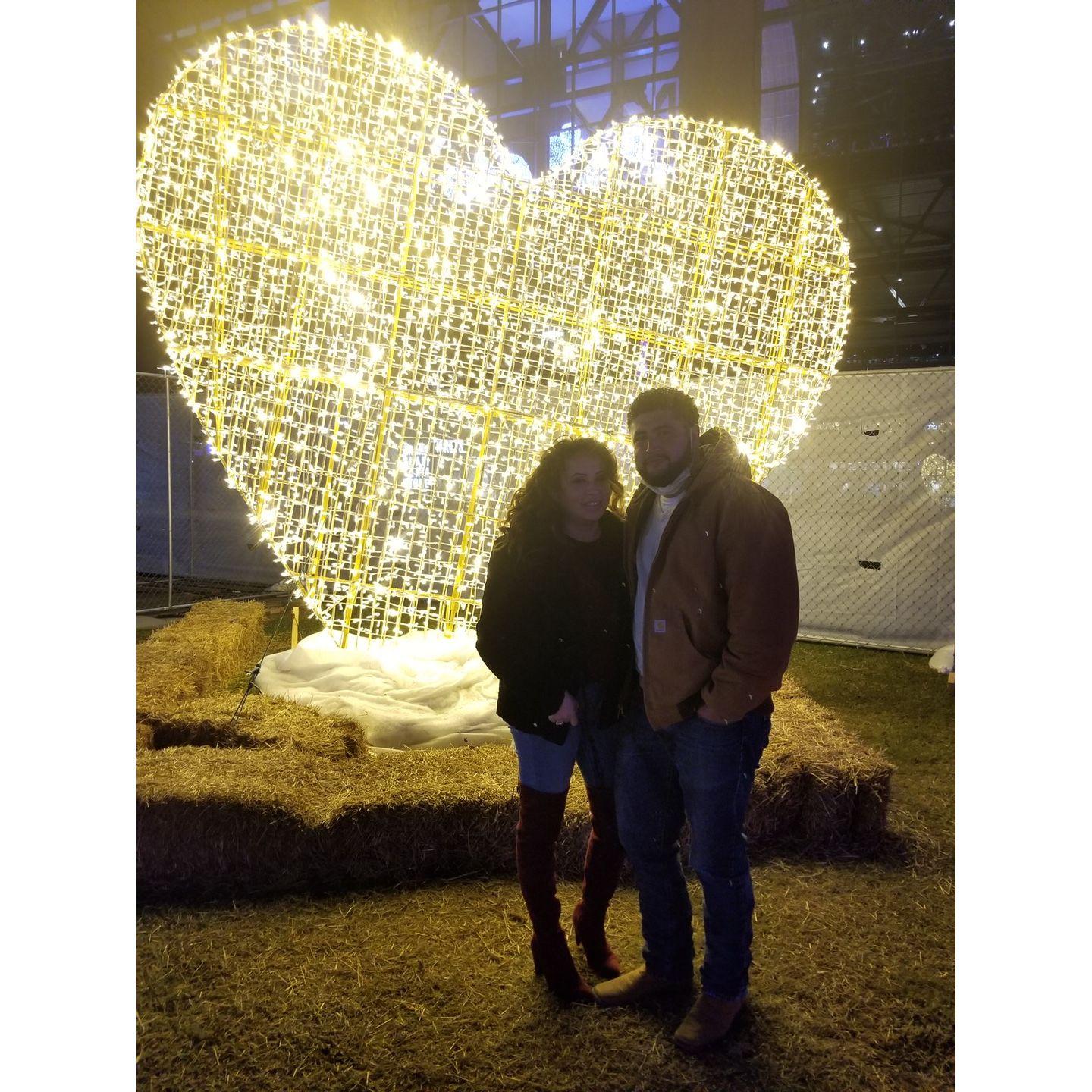 Where our relationship began! Every anniversary we go to a Christmas date night to remind us of how it started.