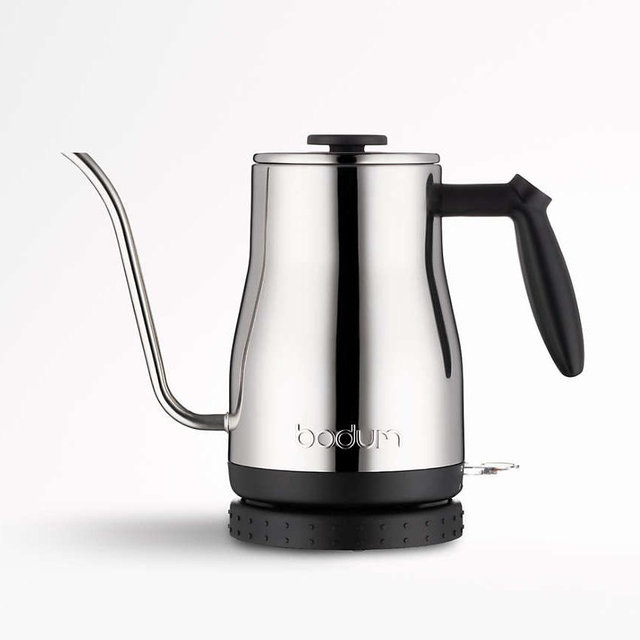 Crate & Barrel | Bodum ® Bistro Gooseneck Electric Tea Kettle