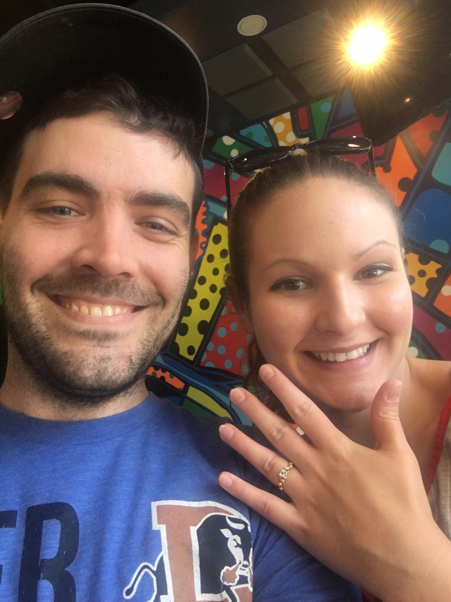 What better way to celebrate getting engaged than beer and mini-golf?