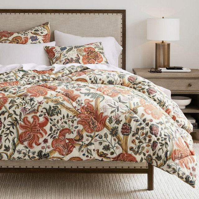 Eleanor Palempore Percale Comforter, Full/Queen