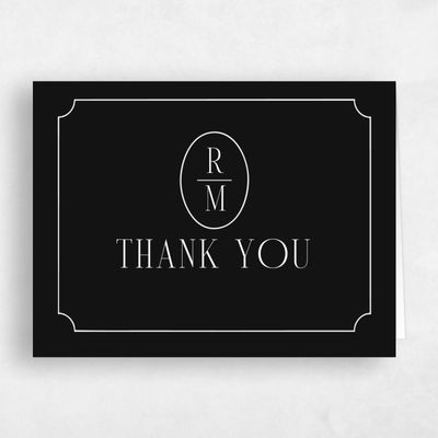 Black Wedding Thank You - Idalia Landscape