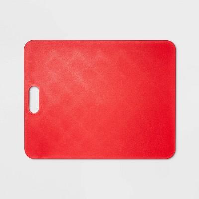 11"x14" Gripper Poly Cutting Board Red - Made By Design™