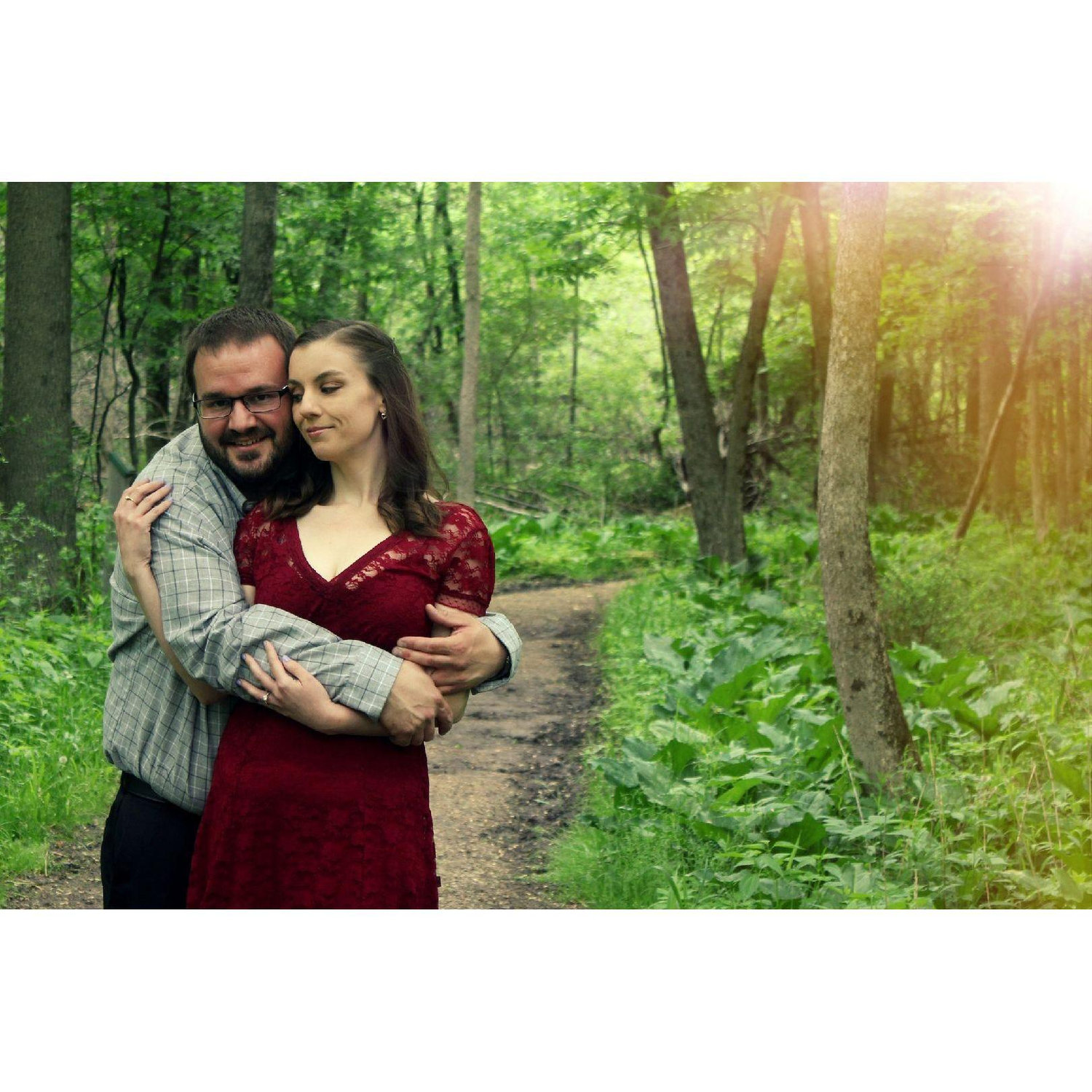 This is our first engagement photo our photographer sent to us. We were nervous, but it ended up being a magical day.