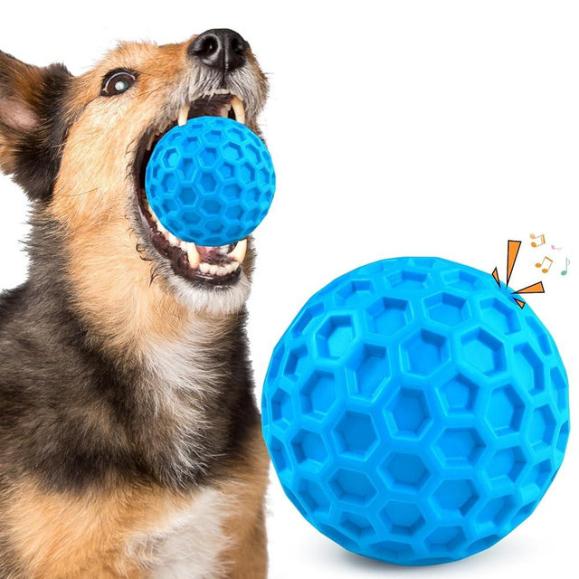 ZRIFAQESW Squeaky Dog Toys for Aggressive Chewers, Indestructible Dog Balls for Aggressive Chewers, Squeaky Balls for Dogs, Interactive Toys for Large Dogs, Funny Heavy Duty Ball