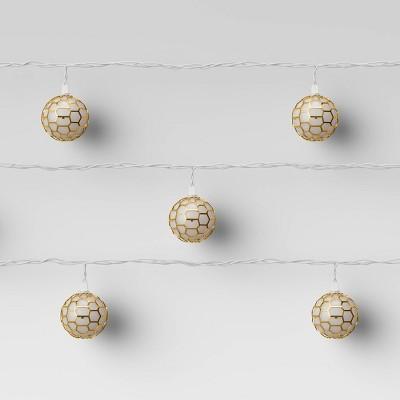 10ct Incandescent Globe Plastic String Lights Gold - Opalhouse&#8482;