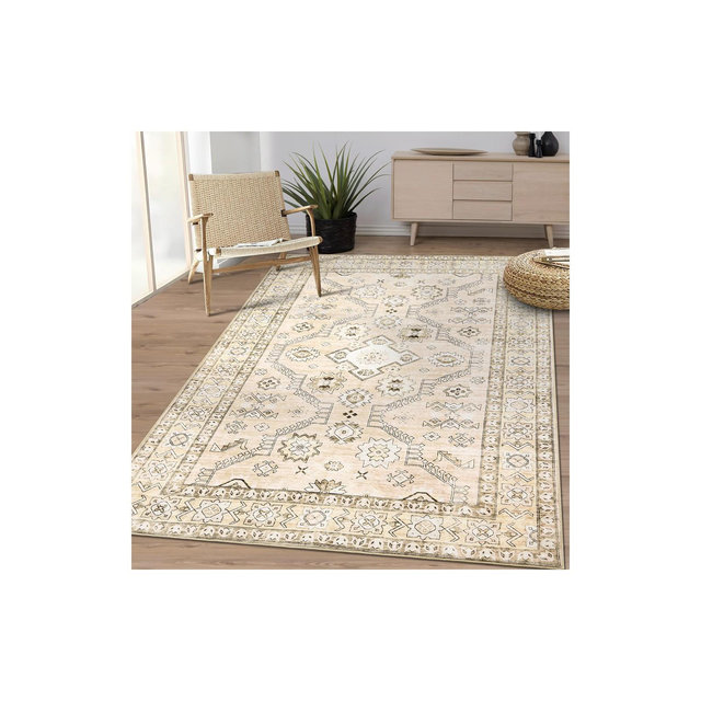 Area Rugs 8x10 Washable Rug for Living Room, Non-Slip Bedroom Rug, Stain Resistant Soft Rug