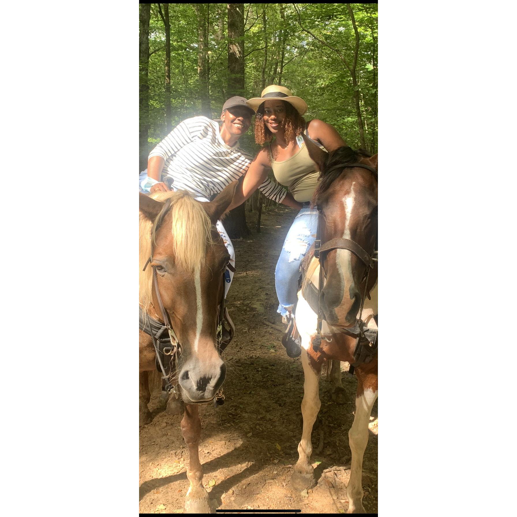 Horseback riding together