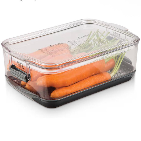 ProKeeper Produce Container, 3-Quart – Stay-Fresh Vent System for Small Peppers and Tomatoes, BPA-Free