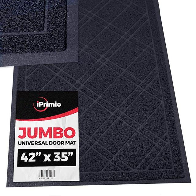 SlipToGrip Universal Door Mat – XL Size 42” x 35” – Anti Slip, Durable & Washable – Duraloop Mesh Entrance Outdoor & Indoor Welcome Mat – Dirt and Dust Absorber (Black)