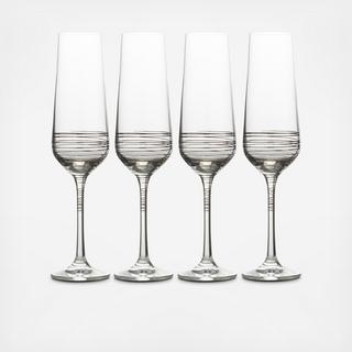 Electric Boulevard Champagne Flute, Set of 4