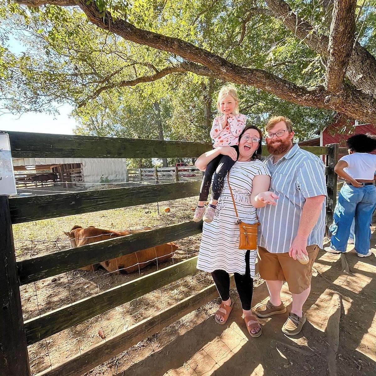 Petting zoo and pumpkin patch with the niece