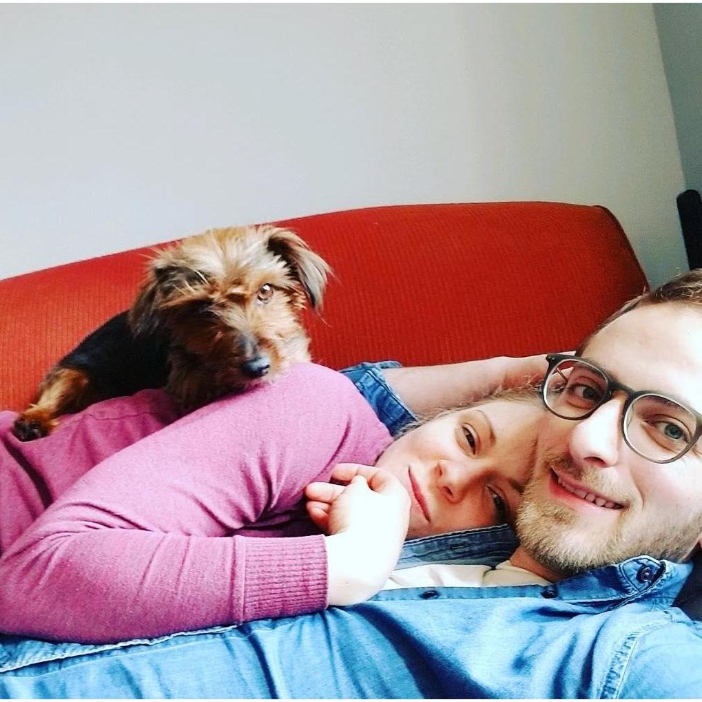 Cuddling in Brooklyn.